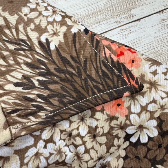 Mardi Modes New York ILGWU Vintage Floral Wide Collar Cap Sleeve Blouse USA - Picture 10 of 16